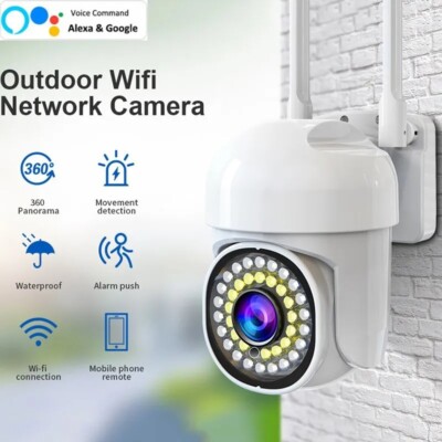1080p IP Kamera Wireless WIFI Outdoor CCTV HD PTZ Smart Home Sicherheit IR Cam UK