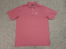 Footjoy Polo Shirt Mens Large Pink Golf Performance Pullover Stretch Sports