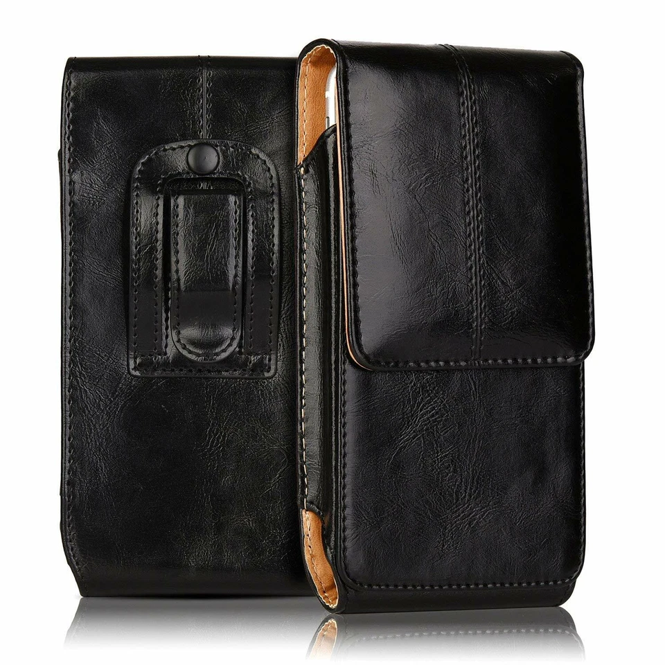New Cell Phone Belt Pack Bag Loop Waist Holster Pouch Case​ Leather Wallet Cover - Image 2 of 4