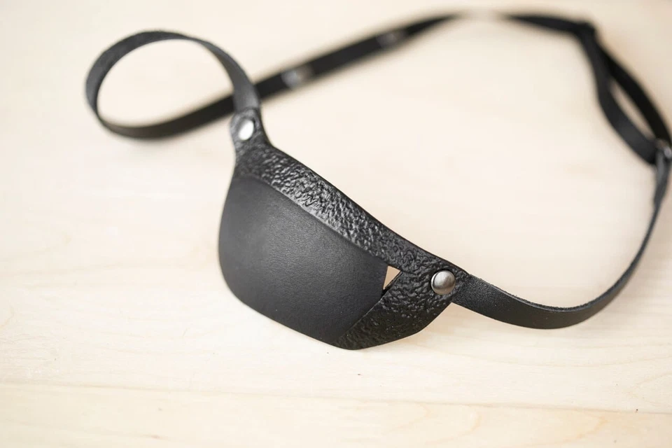 Parche de cuero para ojos, parche para ojos, un ojo, parche para ojos de hombre, parche para ojos de mujer, máscara para ojos Foto 4 de 4
