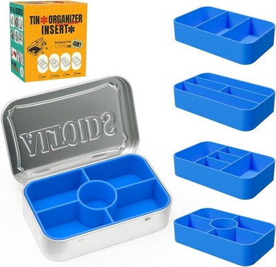 4-Pack Tin Organizer Inserts Compatible with Altoids 1.76oz Mint Tins   Ideal 