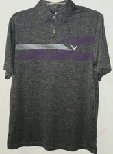 Men's Callaway opti-dri golf polo shirt size S Gray Purple NWT