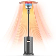 48,000 BTU Standing Outdoor Propane Gas Heater Patio 360° Full-Circle Waterproof