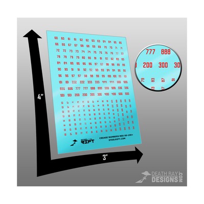 Crease Numbers 60-100+ - Red New