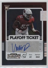 2021 Panini Contenders Rookie Playoff Ticket 47/99 Victor Dimukeje Auto 0ud4