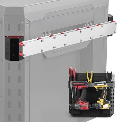 Power Drill Holder Fits ToughBuilt StackTech Tool Box Side Rail Tool Organizer