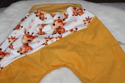 Pumphose-Mitwachshose-Jogginghose-Handmade-Gr-98-104-Giraffe neue Stoffe