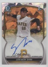 2023 Bowman Chrome Prospect Atomic Refractor 46/100 Jun-Seok Shim Auto 0o5t