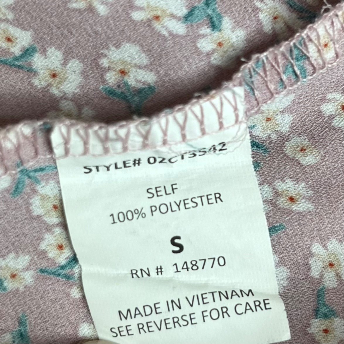 Sienna Sky Shirt Blouse Womens Small Pink Floral Wrap Front