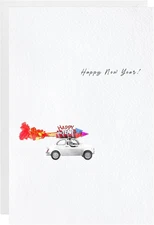 16 Happy New Year Cards with Envelopes | Spot UV & Texture Finish | 6.75 X 4.5 I