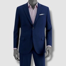 Nautica Men's Blue Solid Modern Fit Stretch Sport Coat Blazer Suit Jacket 38R