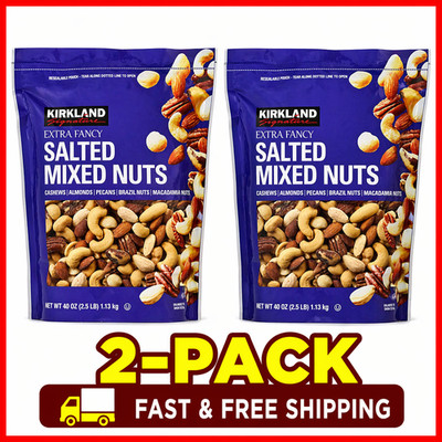 2-Pack Kirkland Signature Extra Fancy Mixed Nuts, Salted, 2.5 lbs