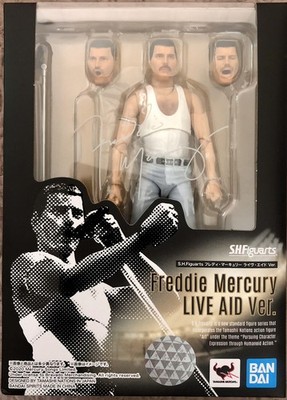 S.H.Figuarts Bandai Tamashii Nations Freddie Mercury Live Aid Ver. Figure NIB!
