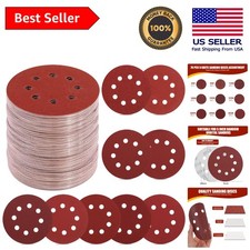 70 PCS 5-Inch 9 Grit Hook and Loop Sanding Discs - Durable Aluminium Oxide 0.18 per gallon