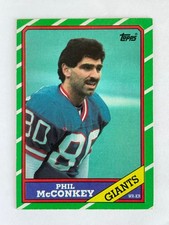 Phil McConkey 1986 Topps Rookie Football Card #143 - New York Giants Receiver RC. rookie card picture
