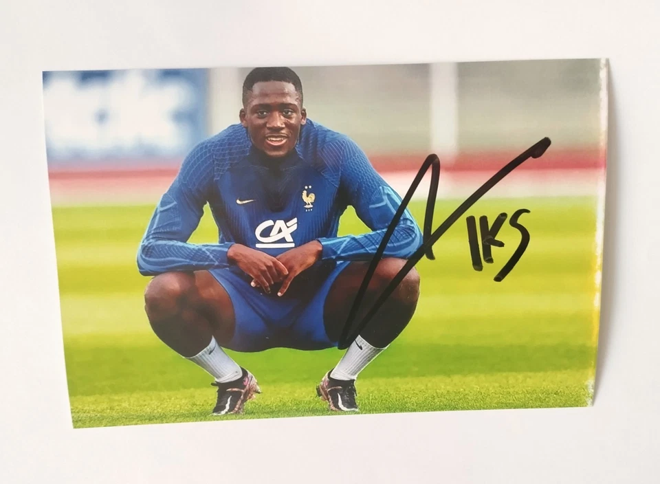 AUTOGRAPHE ORIGINAL IBRAHIMA KONATÉ PHOTO 10X15 JOUEUR FRANCE REAL MADRID SIGNED - Photo 1/1