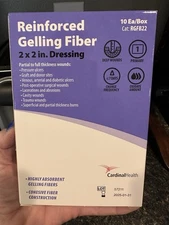 Cardinal Health 2”x2” Reinforced Gelling Fiber Dressing-8 Boxes X 10 (80Total)