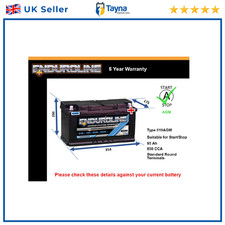 AGM Battery fits FERRARI PORTOFINO 488 812 488 SPIDER 2006 on Stop Start 019 AGM