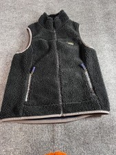 L.L.Bean Mountain Pile Women's Vest Size Extra Large Black Fleece Vest