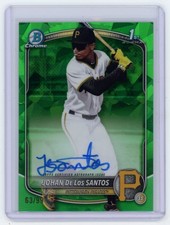 2025 Bowman Chrome Sapphire CPSA-JDL JOHAN DE LOS SANTOS 1st Green Auto /99