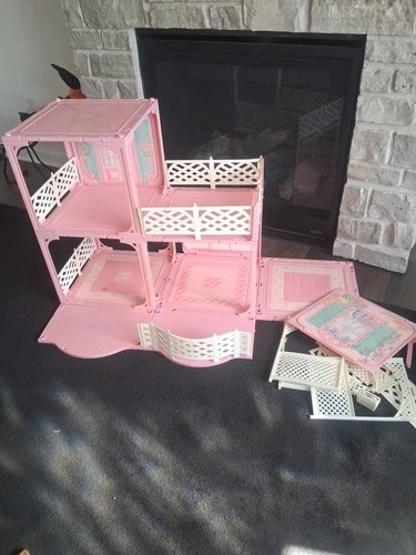 Mattel Barbie Pretty N Pink House Not Complete Doll House Playset Vintage
