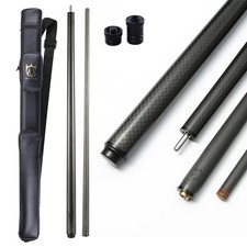 Carbon Fiber Pool Cue Stick 12.8mm Tip 58" Weight Adjustable 18-20OZ - Low