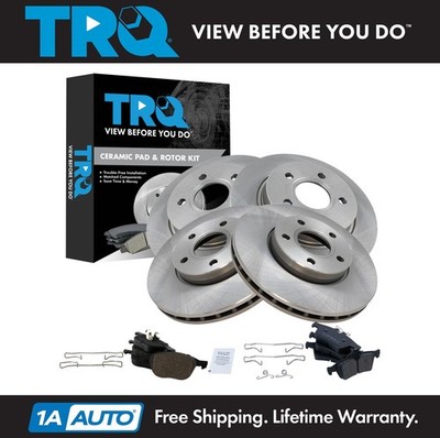 TRQ Front & Rear Ceramic Disc Brake Pad & Rotor Kit for Ford Focus New
