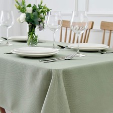 maxmill Rectangle Tablecloth 52x70" Textured Waterproof Spillproof Wrinkle-Free