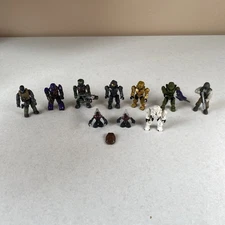 Lot of Mega Bloks Construx Halo Figures UNSC Spartan Master Chief Brutes COD