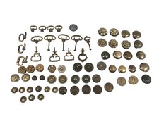 67 VINTAGE MIXED LOT OF CABINET Drawer KNOBS/PULLS Brass Metal various sizes