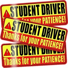 Student Driver Magnet for Car, be Patient Student Driver Magnet Boys and Girls W
