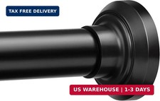Matte Black Shower Curtain Rod 30 to 76 Inches, Stainless Steel Adjustable Sprin