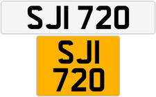 SJI 720 S 3x3 DATELESS PRIVATE NUMBER PLATE SAM SUE SAL SOF SEAN STU STEVE SIM