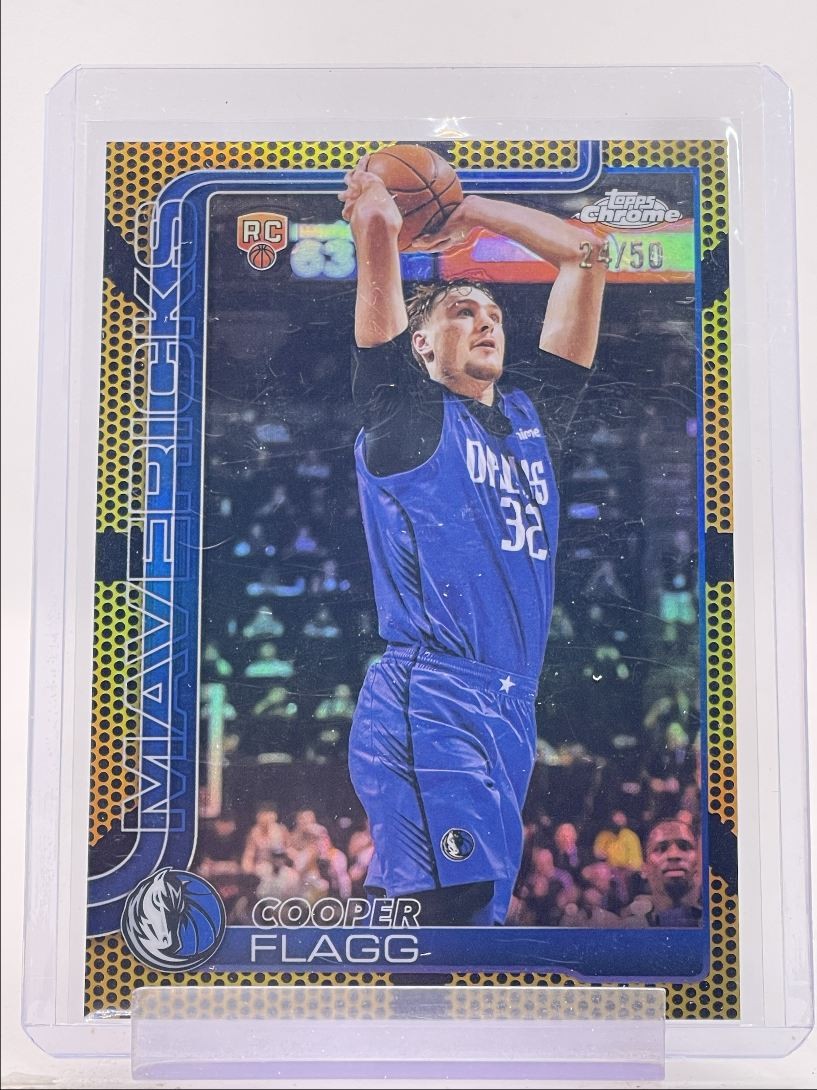 COOPER FLAGG 2025-26 TOPPS CHROME ROOKIE GOLD BASKETBALL #251 RC /50 Q5451