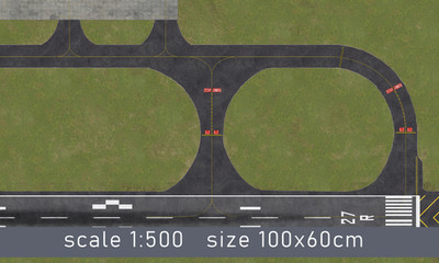 1:500 Civilian Airport Display Base HF5003 (100x60cm) Druck auf Vinyl 420gr dick