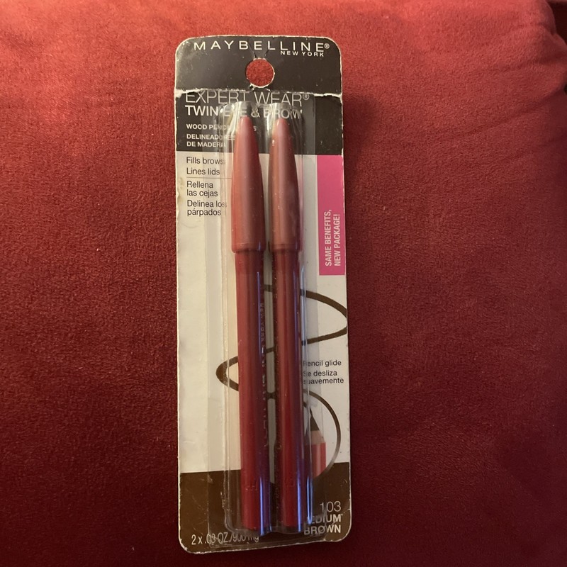 Maybelline Expert Wear Twin Eye & Brow Eyeliner Pencil, Medium Brown 103,