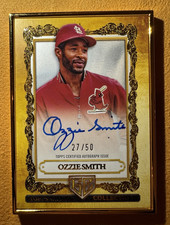 Topps 2025 Gilded Collection Gallery of Gold Auto Ozzie Smith GOG-OS /50
