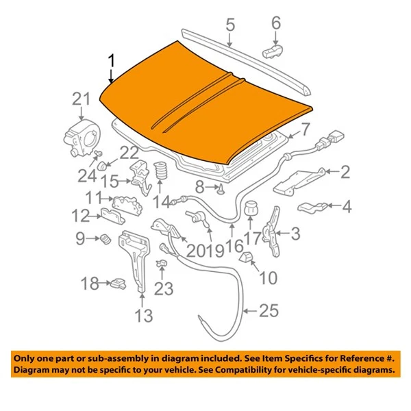 For 88-02 C/K Full Size Pickup Truck & Tahoe/Yukon Front Hood Panel Assembly Foto 3 de 3