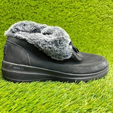Skechers On-The-Go Glacial Ultra Womens Size 7 Black Winter Casual Ankle Boots