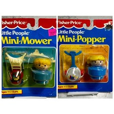 Rare Vintage Fisher-Price "Chunky" Little People Mini-Toys Sets New In Package