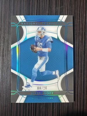 JARED GOFF 2021 NATIONAL TREASURES MIDNIGHT #39 08/20 PANINI LIONS BASE PARALLEL