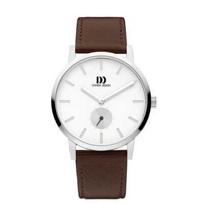 Danish Design Tokyo Silver White Men's Unisex Watch Brown Strap IQ29Q1219