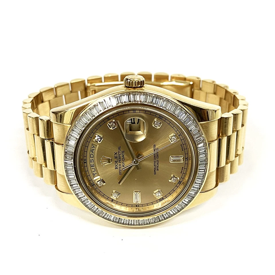 Rolex Day-Date II 218398BR, 41mm, Brazalete President, Oro Amarillo, Champagne... Foto 2 de 4