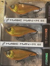 13 Fishing Magic Man 65 Golden Retriever Lot of 3 Multi Rattle