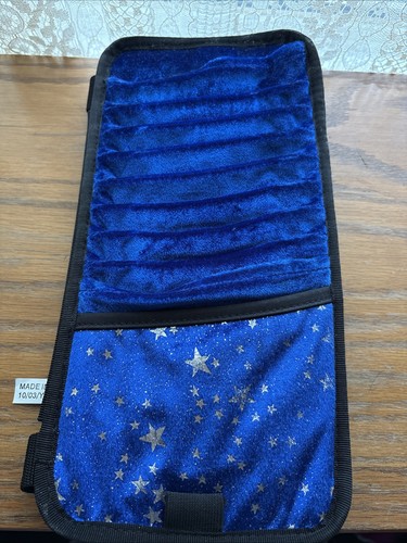 Celestial Blue Velvet Vintage Y2k Sun Visor Cd Storage
