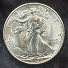 Uncirculated 1945-S Liberty Walking Half Dollar Silver