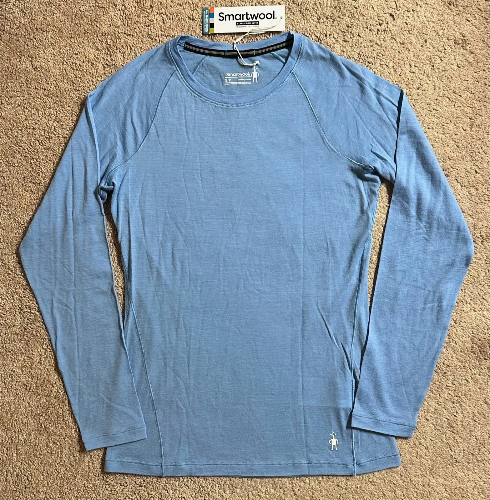 Smartwool Women Classic All-Season Merino L/S Base Layer Top Serene Blue SM New
Opens in a new windo