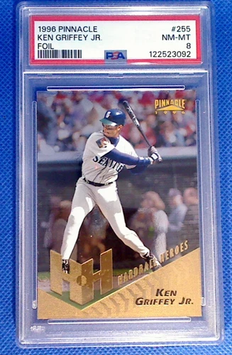 1996 Pinnacle - Ken Griffey Jr #255 Foil PSA 8 NM-MT