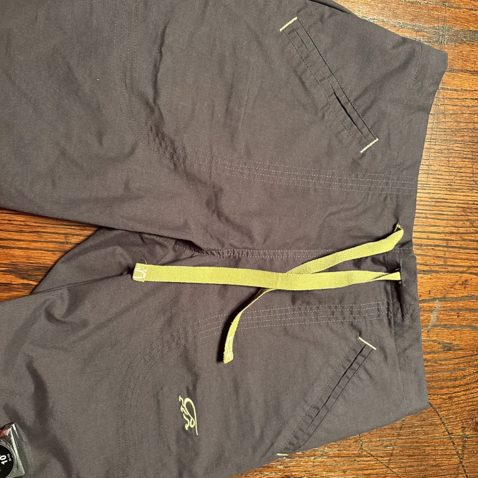 Iguana Med Small Petite Charcoal Scrub Pants. Drawstring. - Image 4 of 4