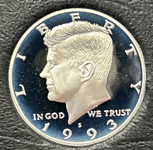 1993 S PROOF 90% SILVER KENNEDY HALF DOLLAR FROM PROOF SET WITH FREE SHIPPING